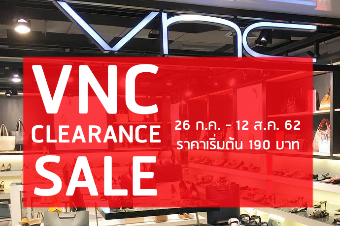 vnc clearance sale ราคาเริ่มต้น 190 บาท สินค้า กระเป๋า รองเท้า